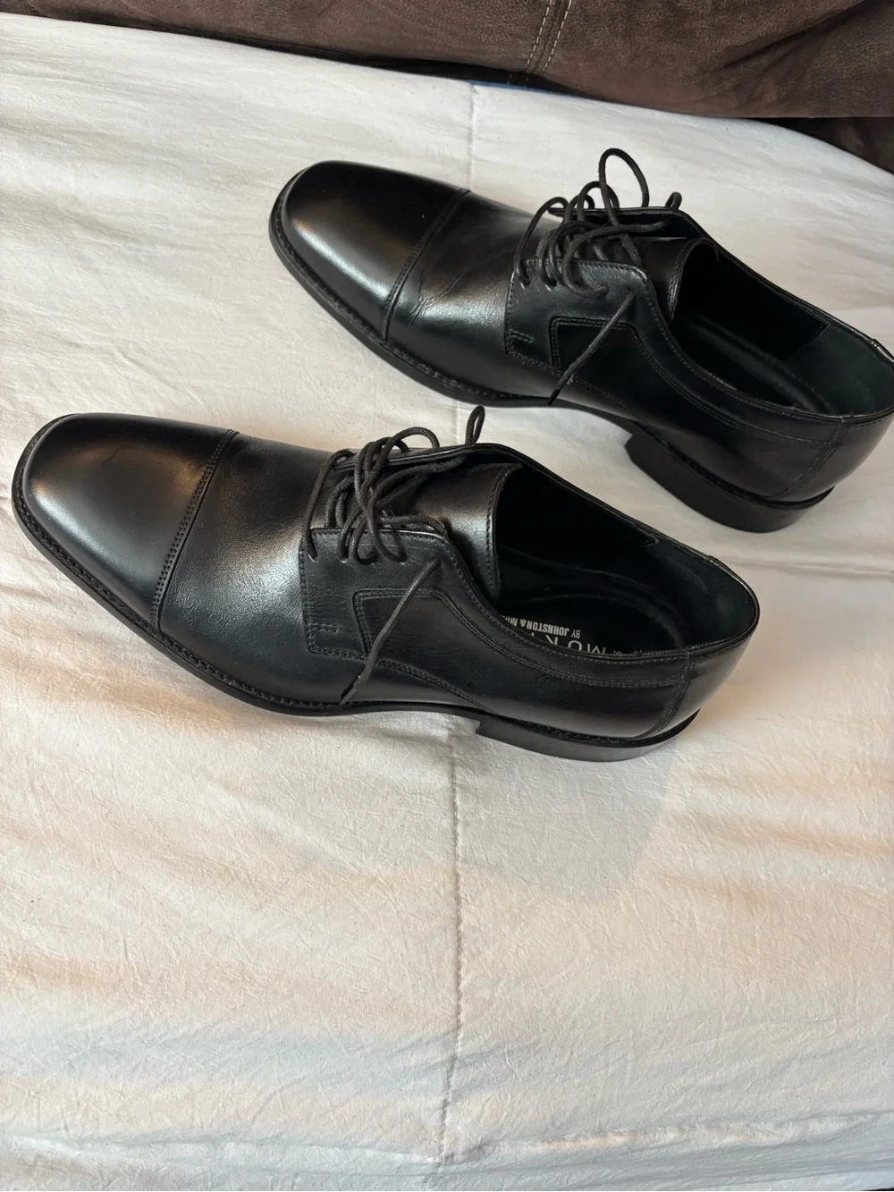 J. Murphy Black Leather Cap-Toe Oxford - Men's Dress Shoes